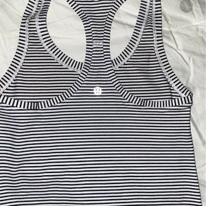 lululemon striped cool racer back tank top nulu* size 4